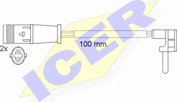 Icer 610548 E C - Indikators, Bremžu uzliku nodilums ps1.lv