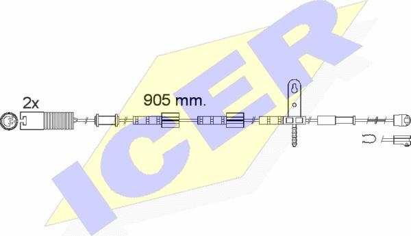 Icer 610543 E C - Indikators, Bremžu uzliku nodilums ps1.lv