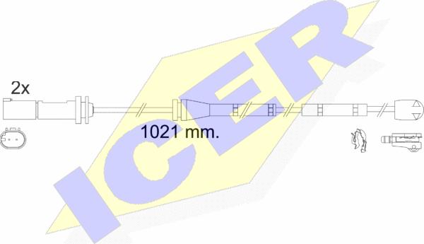 Icer 610554 E C - Indikators, Bremžu uzliku nodilums ps1.lv