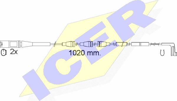 Icer 610555 E C - Indikators, Bremžu uzliku nodilums ps1.lv