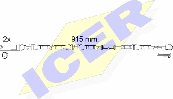 Icer 610557 E C - Indikators, Bremžu uzliku nodilums ps1.lv