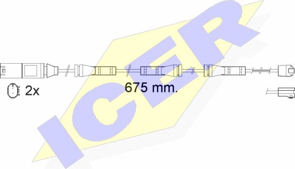 Icer 610561 E C - Indikators, Bremžu uzliku nodilums ps1.lv