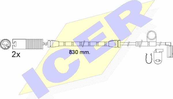 Icer 610563 E C - Indikators, Bremžu uzliku nodilums ps1.lv