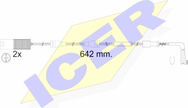 Icer 610538 E C - Indikators, Bremžu uzliku nodilums ps1.lv