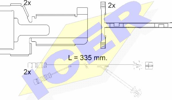 Icer 610528 E C - Indikators, Bremžu uzliku nodilums ps1.lv