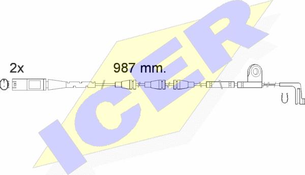 Icer 610571 E C - Indikators, Bremžu uzliku nodilums ps1.lv