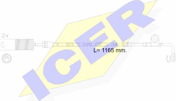 Icer 610604 E C - Indikators, Bremžu uzliku nodilums ps1.lv