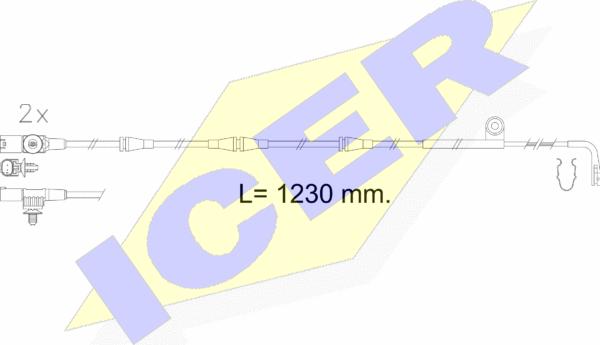 Icer 610616 E C - Indikators, Bremžu uzliku nodilums ps1.lv