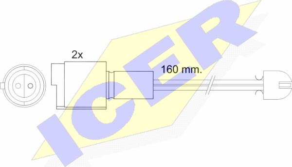 Icer 610090 E C - Indikators, Bremžu uzliku nodilums ps1.lv