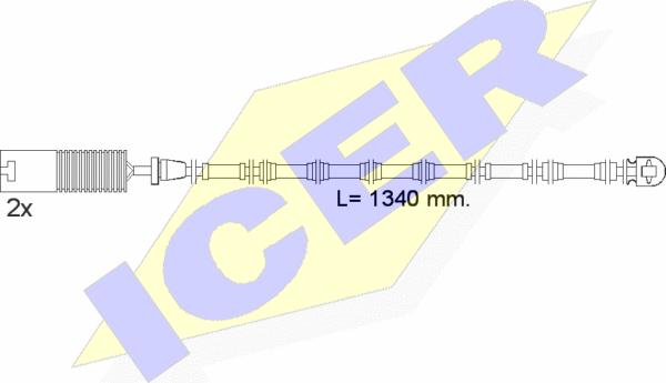 Icer 610391 E C - Indikators, Bremžu uzliku nodilums ps1.lv