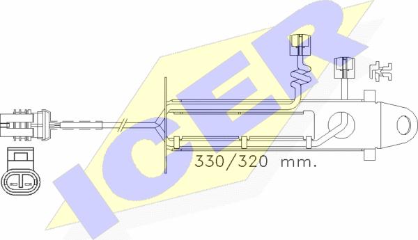 Icer 610361 E C - Indikators, Bremžu uzliku nodilums ps1.lv