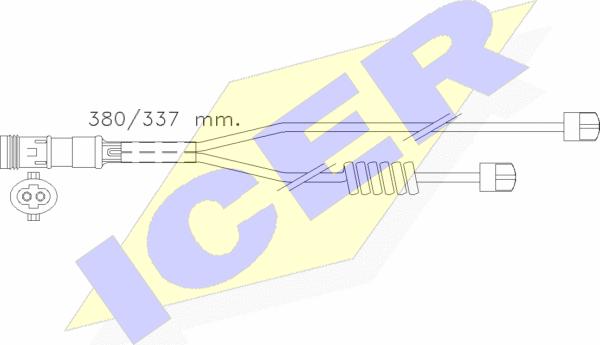 Icer 610303 E C - Indikators, Bremžu uzliku nodilums ps1.lv