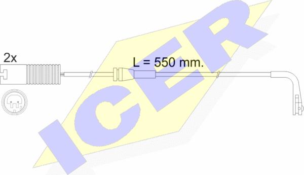 Icer 610388 E C - Indikators, Bremžu uzliku nodilums ps1.lv