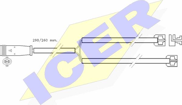 Icer 610335 E C - Indikators, Bremžu uzliku nodilums ps1.lv