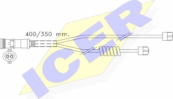 Icer 610338 E C - Indikators, Bremžu uzliku nodilums ps1.lv