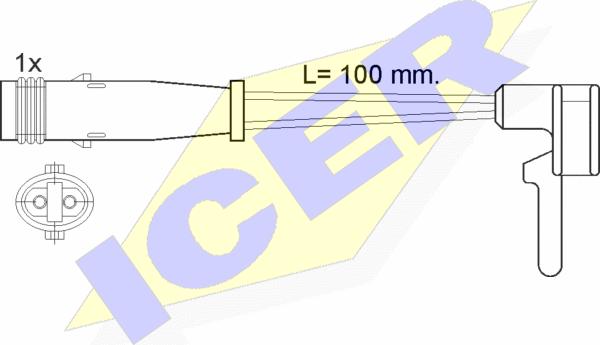 Icer 610323 E C - Indikators, Bremžu uzliku nodilums ps1.lv