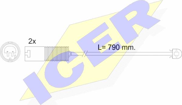 Icer 610240 E C - Indikators, Bremžu uzliku nodilums ps1.lv