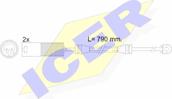 Icer 610242 E C - Indikators, Bremžu uzliku nodilums ps1.lv