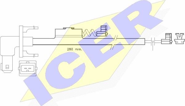 Icer 610288 E C - Indikators, Bremžu uzliku nodilums ps1.lv