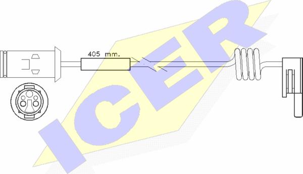 Icer 610236 E C - Indikators, Bremžu uzliku nodilums ps1.lv