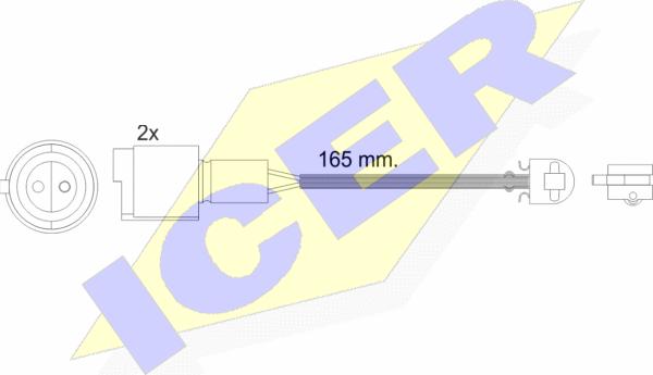 Icer 610238 E C - Indikators, Bremžu uzliku nodilums ps1.lv