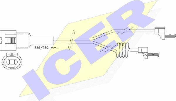 Icer 610233 E C - Indikators, Bremžu uzliku nodilums ps1.lv