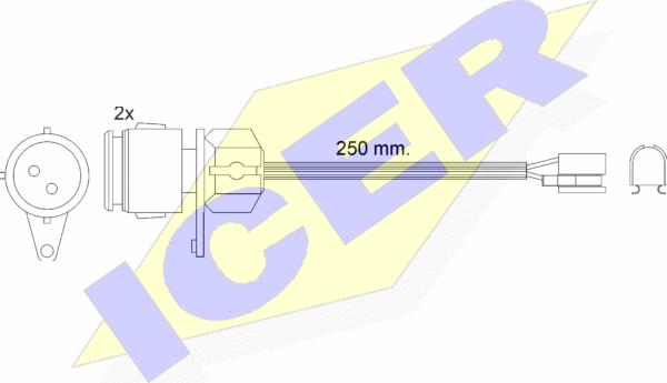 Icer 610237 E C - Indikators, Bremžu uzliku nodilums ps1.lv