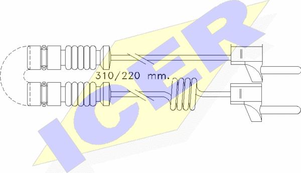 Icer 610221 E C - Indikators, Bremžu uzliku nodilums ps1.lv