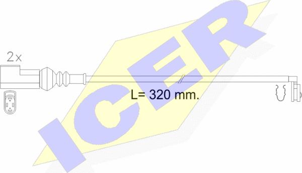 Icer 610223 E C - Indikators, Bremžu uzliku nodilums ps1.lv