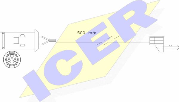 Icer 610222 E C - Indikators, Bremžu uzliku nodilums ps1.lv