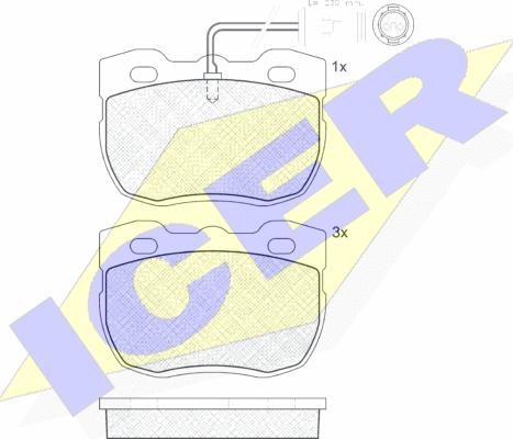 Icer 140839 - Bremžu uzliku kompl., Disku bremzes ps1.lv