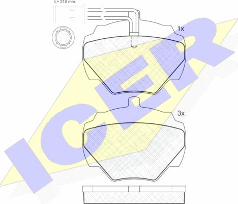 Icer 140702 - Bremžu uzliku kompl., Disku bremzes ps1.lv