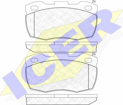 Icer 141089-071 - Bremžu uzliku kompl., Disku bremzes ps1.lv