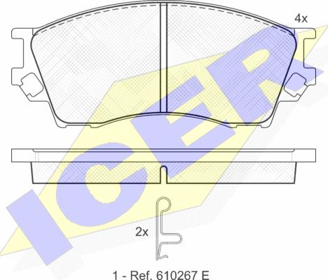 Icer 141337 - Bremžu uzliku kompl., Disku bremzes ps1.lv