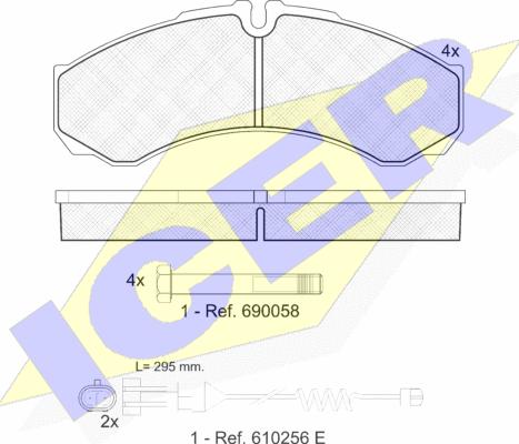 Icer 141208-117 - Bremžu uzliku kompl., Disku bremzes ps1.lv