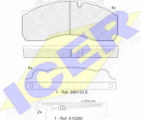 Icer 151437-118 - Bremžu uzliku kompl., Disku bremzes ps1.lv