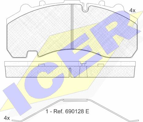 Icer 151630-072 - Bremžu uzliku kompl., Disku bremzes ps1.lv