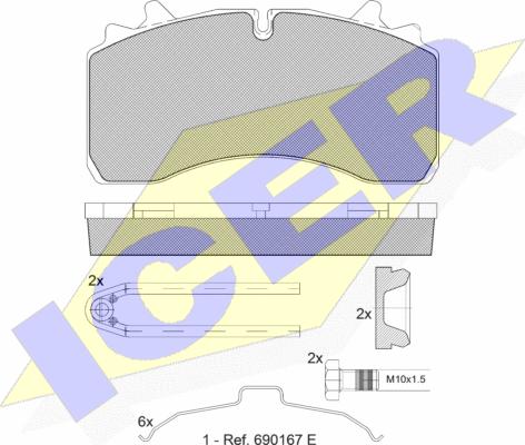 Icer 151631-066 - Bremžu uzliku kompl., Disku bremzes ps1.lv