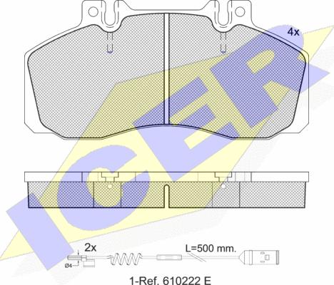 Icer 151080-110 - Bremžu uzliku kompl., Disku bremzes ps1.lv