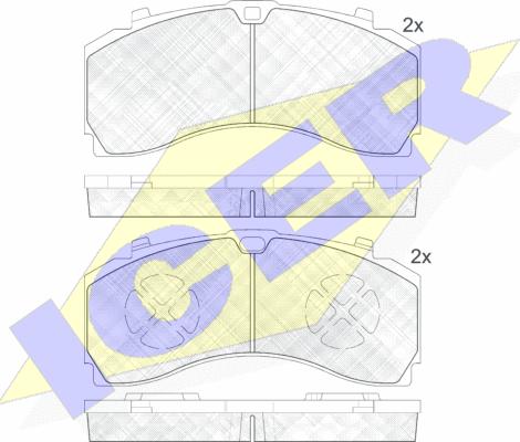 Icer 152124 - Bremžu uzliku kompl., Disku bremzes ps1.lv