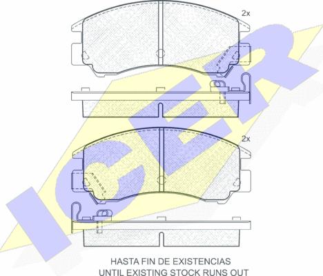 Icer 180509 - Bremžu uzliku kompl., Disku bremzes ps1.lv