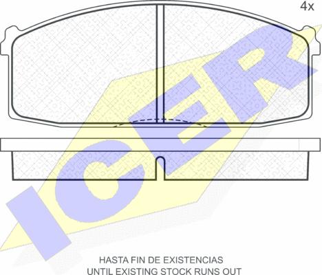 Icer 180317 - Bremžu uzliku kompl., Disku bremzes ps1.lv