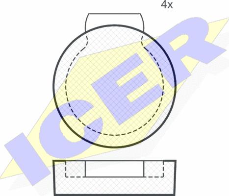 Icer 180202 - Bremžu uzliku kompl., Disku stāvbremze ps1.lv