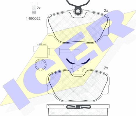 Icer 180766-006 - Bremžu uzliku kompl., Disku bremzes ps1.lv