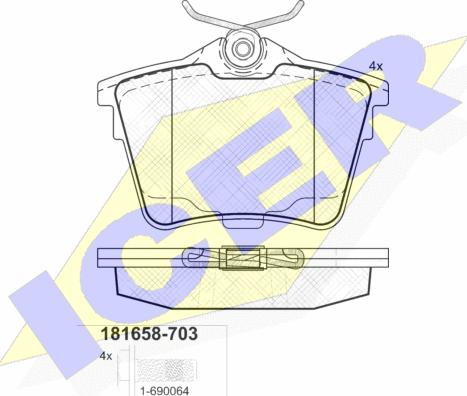 Icer 181658-703 - Bremžu uzliku kompl., Disku bremzes ps1.lv