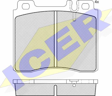 Icer 181158-396 - Bremžu uzliku kompl., Disku bremzes ps1.lv