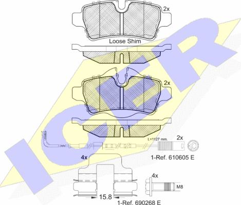 Icer 181812-067 - Bremžu uzliku kompl., Disku bremzes ps1.lv