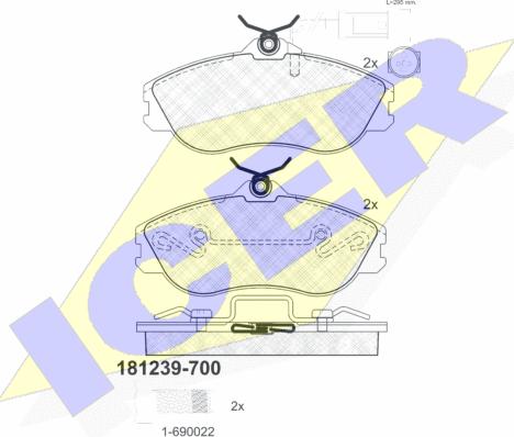 Icer 181239-700 - Bremžu uzliku kompl., Disku bremzes ps1.lv