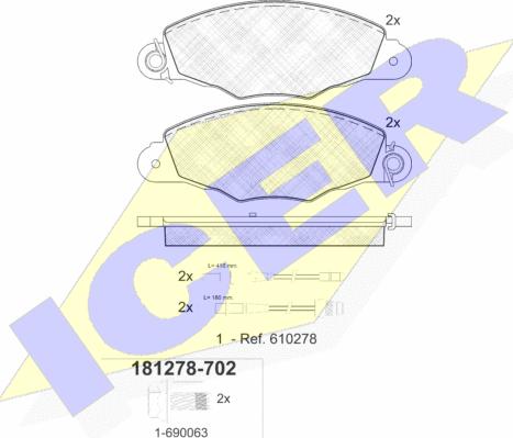 Icer 181278-702 - Bremžu uzliku kompl., Disku bremzes ps1.lv