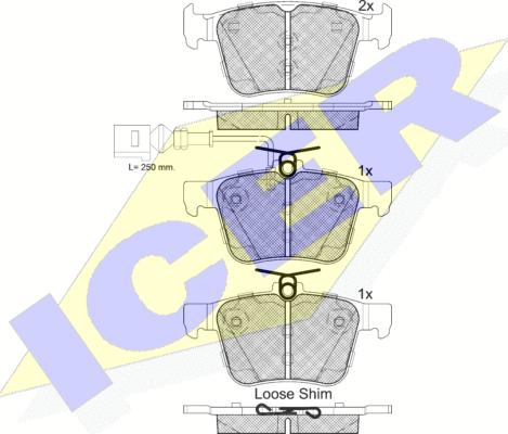 Icer 182098-203 - Bremžu uzliku kompl., Disku bremzes ps1.lv